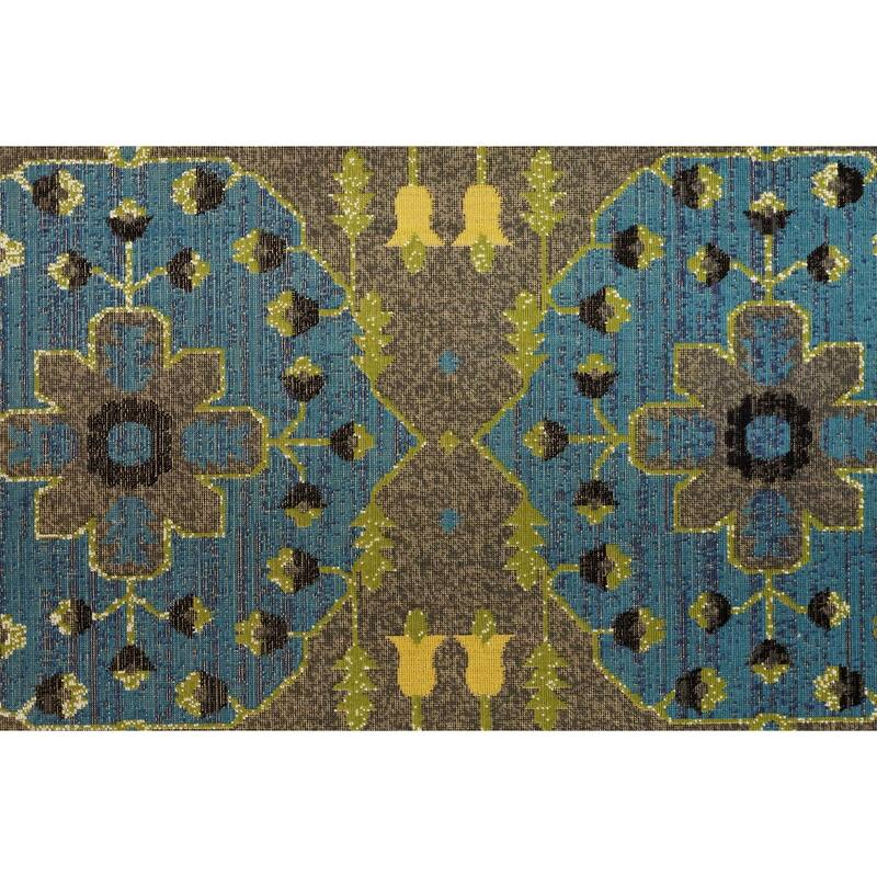 Hurst Medallion Vintage Style Transitional Kilim Area Rug