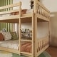 preview thumbnail 4 of 12, Twin over Twin Floor Bunk Bed with Playhouse Design, Ramp & Dual Ladders