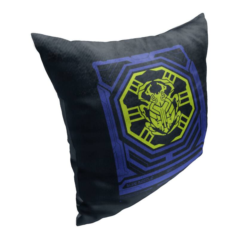 Warner Brothers Blue Beetle Biotech Scarab 18 Inch Throw Pillow