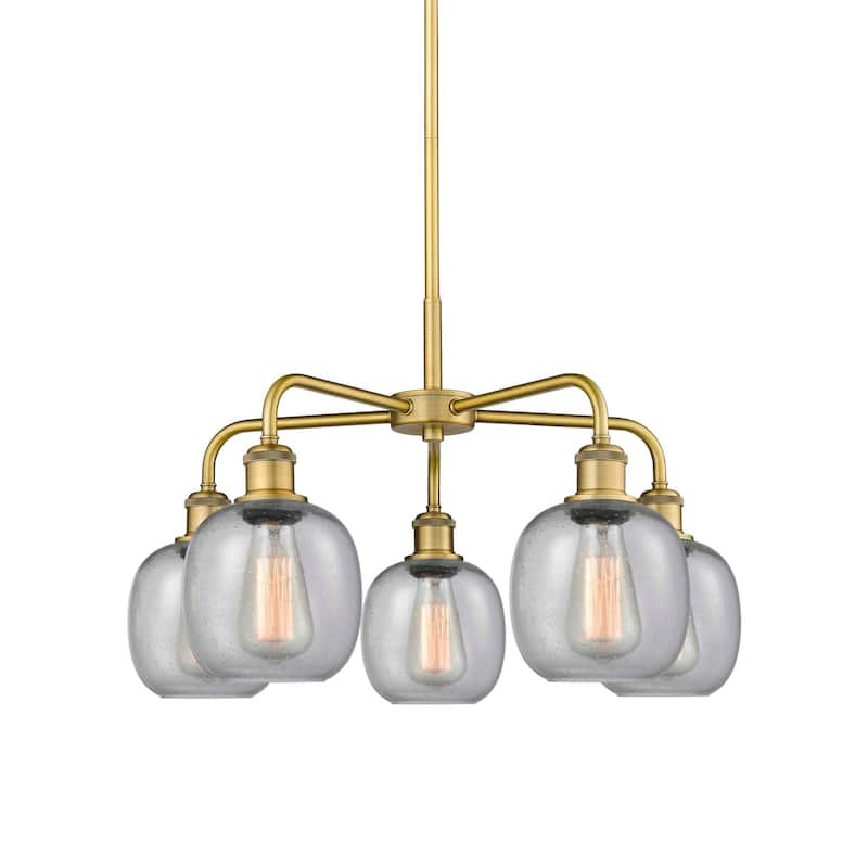 Innovations Lighting 516-5CR-15-24 Belfast Chandelier Belfast 5 Light - Brushed Brass / Seedy