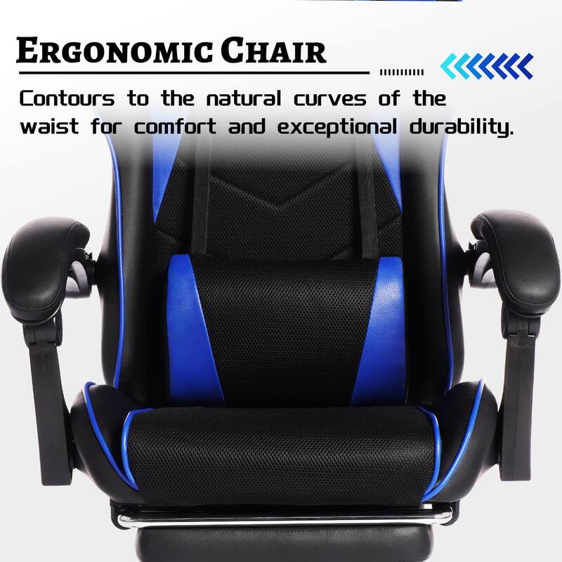 E-sports Gaming Chair Sports Car Driving Seat PU Material Moulded Sponge Comfortable and Safe With Massage