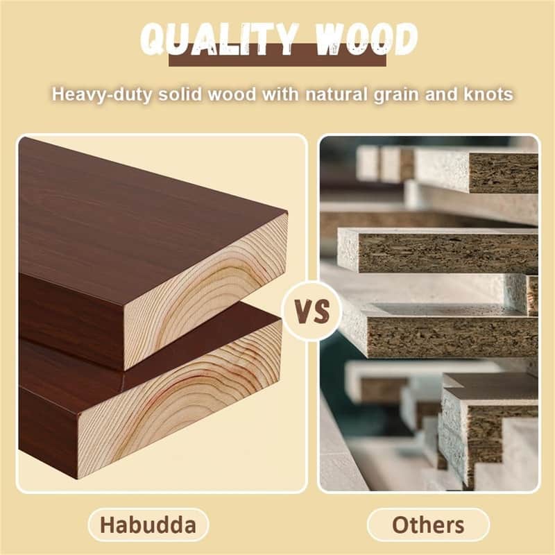Wall Hanging Wood Shelf for Rustic Home Decor - 6.7"D x 30"W x 1.6"H