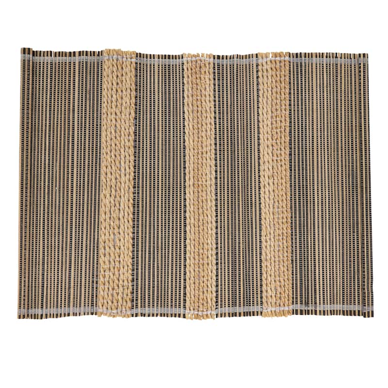 Striped Design Table Mats (Set of 4) - 14"x19"