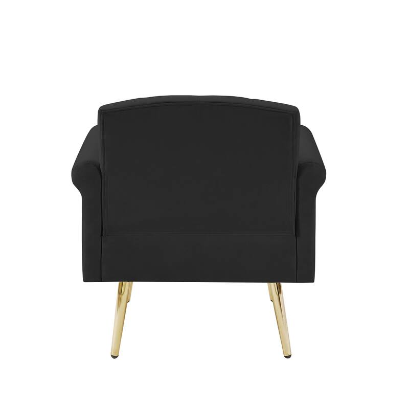 velvet armchair with metal legs for Living Room