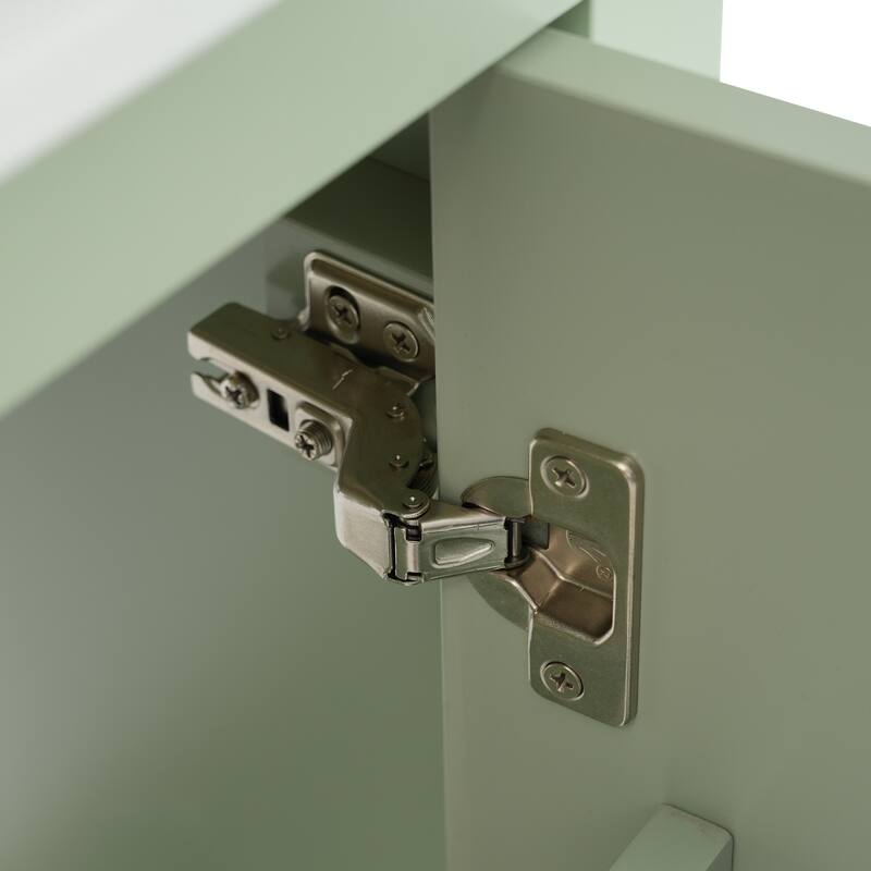 20 Inch Modern Small Bathroom Vanity Cabinet With Ceramic Basin,Ample Storage,1 Soft Close Doo