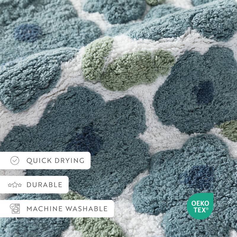 Becky Cameron 100% Cotton Floral Patterned Bath Mat