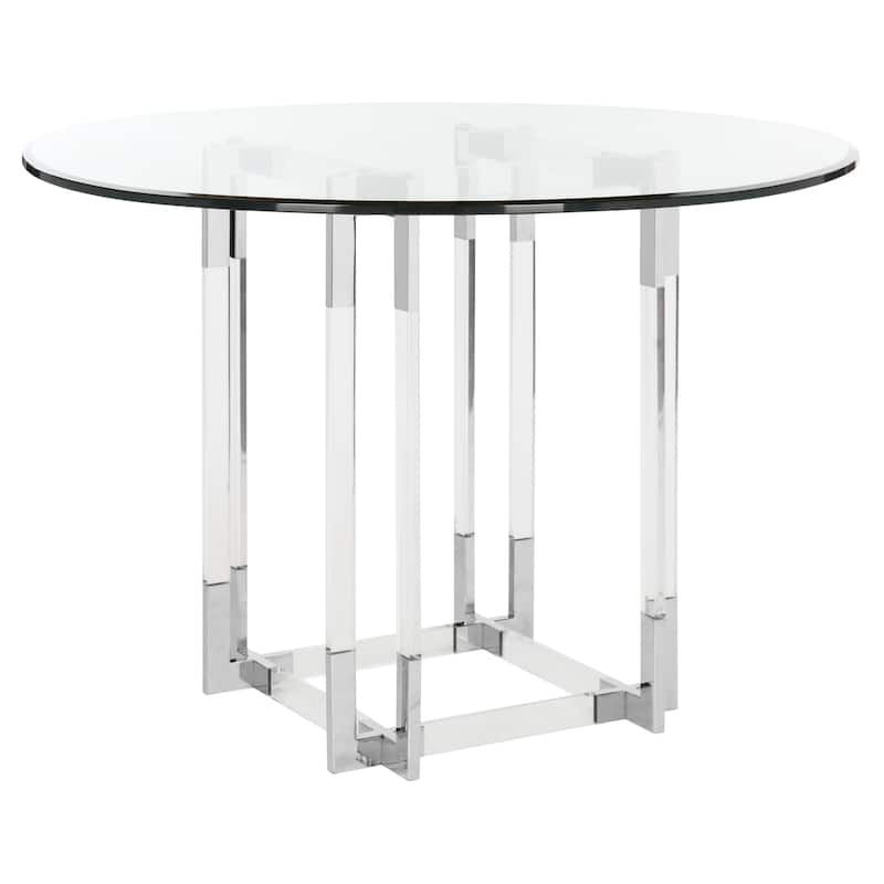 SAFAVIEH Couture Reiner Round Acrylic Dining Table