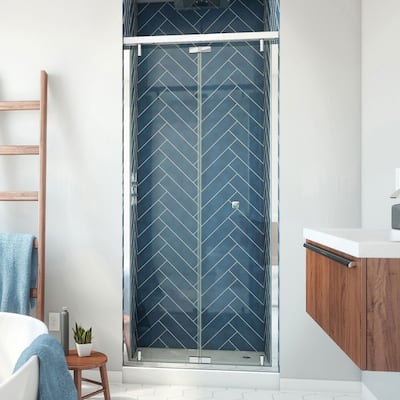 DreamLine Butterfly 34-35 1/2 in. W x 74 in. H Semi-Frameless Sliding Bi-Fold Shower Door