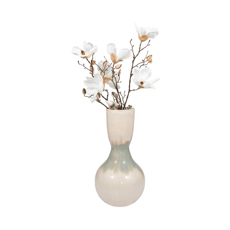Sagebrook Home Metal Pearl Ombre Novelty Bulbous Vase