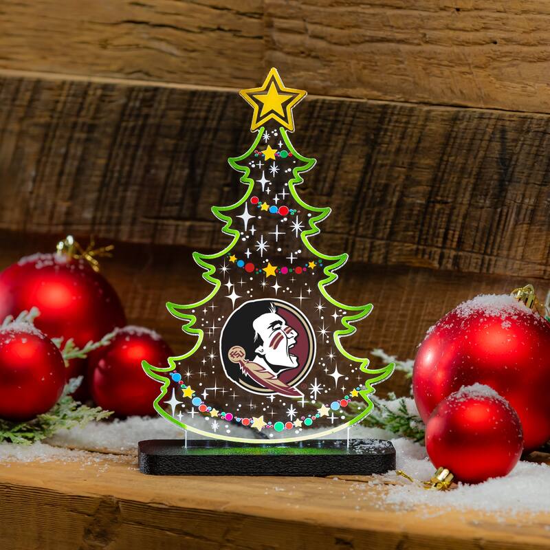 10" LED Tabletop Christmas Tree Desklite Sign, Florida State University