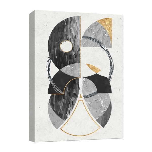 PTM Images 9-124874 PTM Canvas Collection 10" x 8" - "Golden Circles" Giclee Abstract Art Print on Canvas