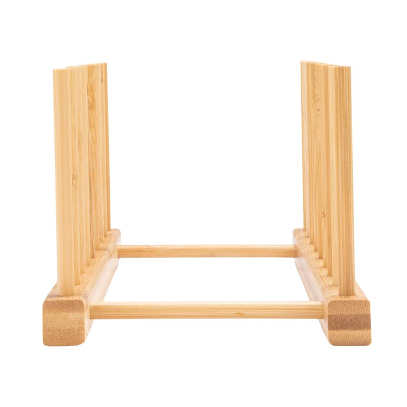 Bamboo Display Rack with 8 Sections - 11.75"L x 4.5"W x 4.13"H