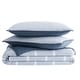 preview thumbnail 5 of 10, Brooklyn Loom Niari Yarn Dye Stripe 3 Piece Duvet Cover Set Blue - Full - Queen