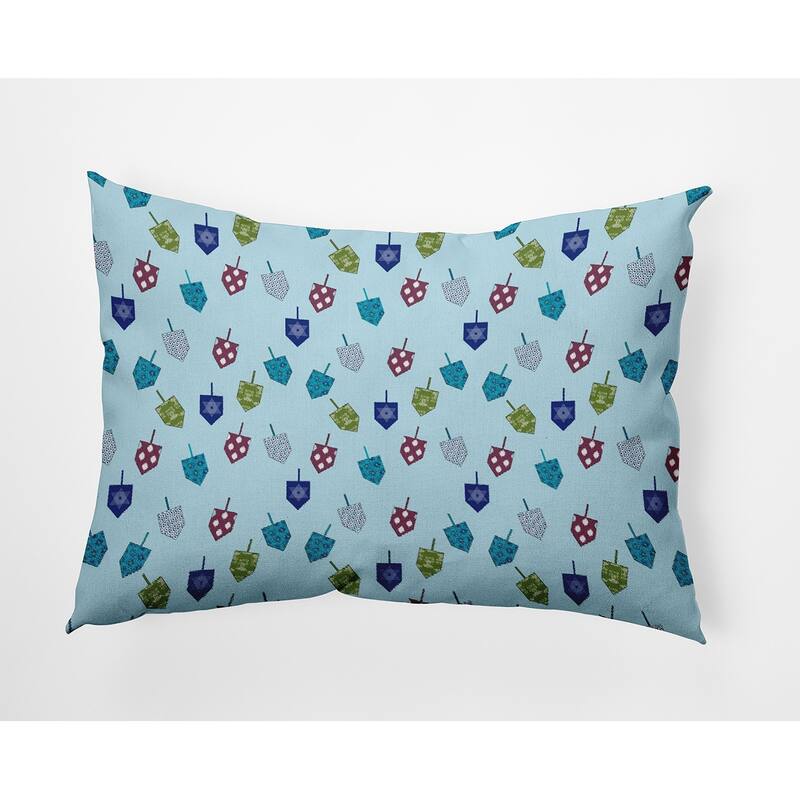 Hanukkah Dreidel Pattern Accent Pillow - 14" x 20" - Omar