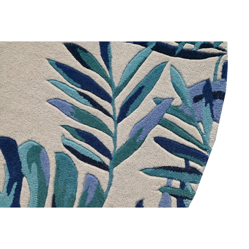 Domani Saunt Hand Tufted Wool Coastal Palms Area Rug