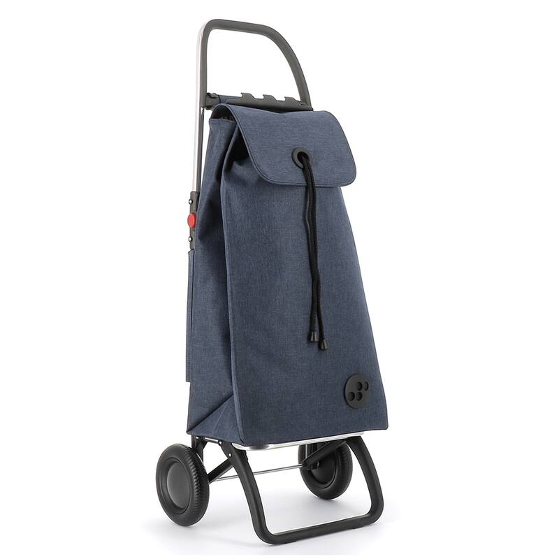 Rolser I-Max Tweed 2 Wheel Foldable Shopping Trolley - 16.14 in. W x 41.14 in. H x 12.6 in. D - Marine