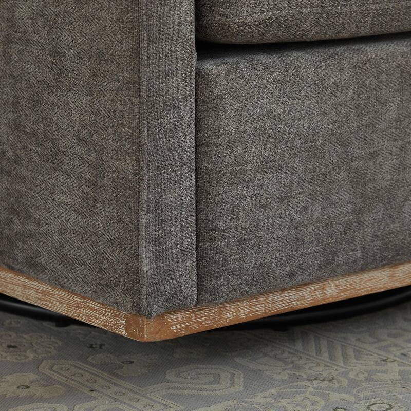 30.7"W Square Swivel Accent Chair, 360° Club Lounge Armchair