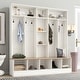 preview thumbnail 12 of 18, 66.9" W Hall Tree with Storage Bench,Cube Storage,Shelves and 8 Hooks