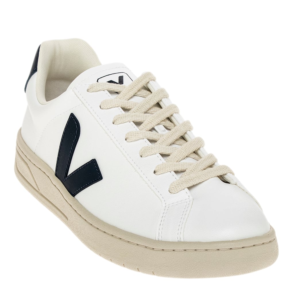 Veja Men's Urca Cotton Sneakers in White with Navy
