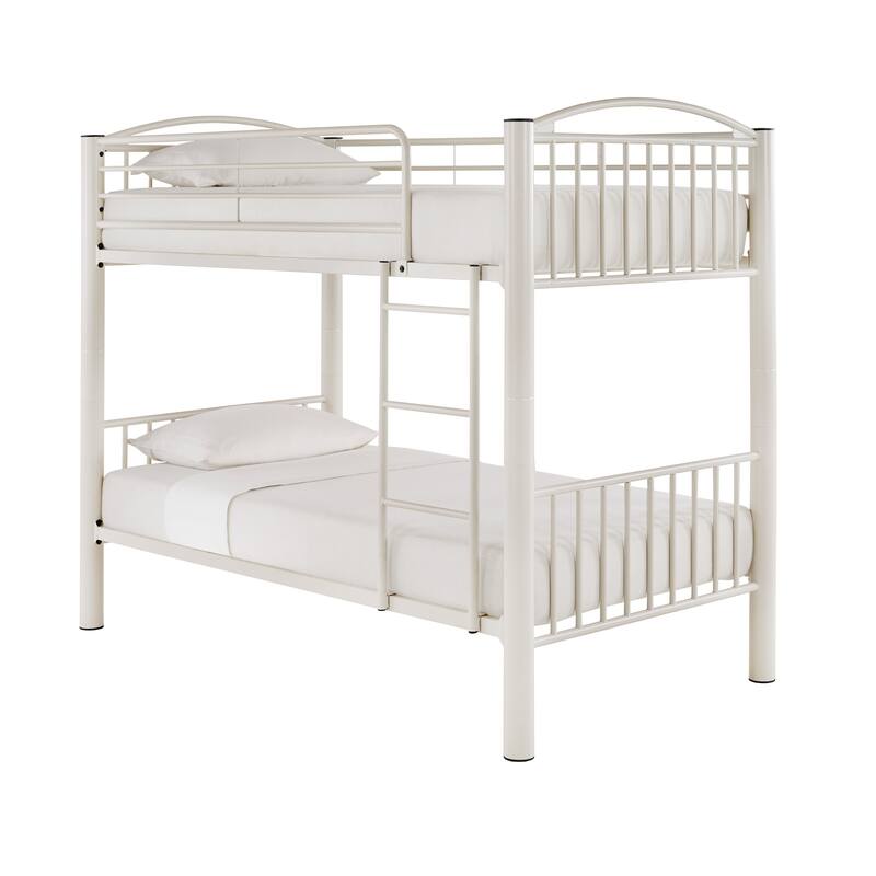 Calexico VersaFlex Metal Bunk Bed by iNSPIRE Q Junior - Convertible Twin over Twin - White