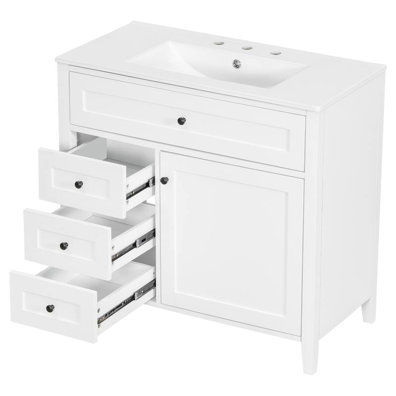 GDFStudio - Adrian Montgomery Modern Freestanding Bathroom Vanity