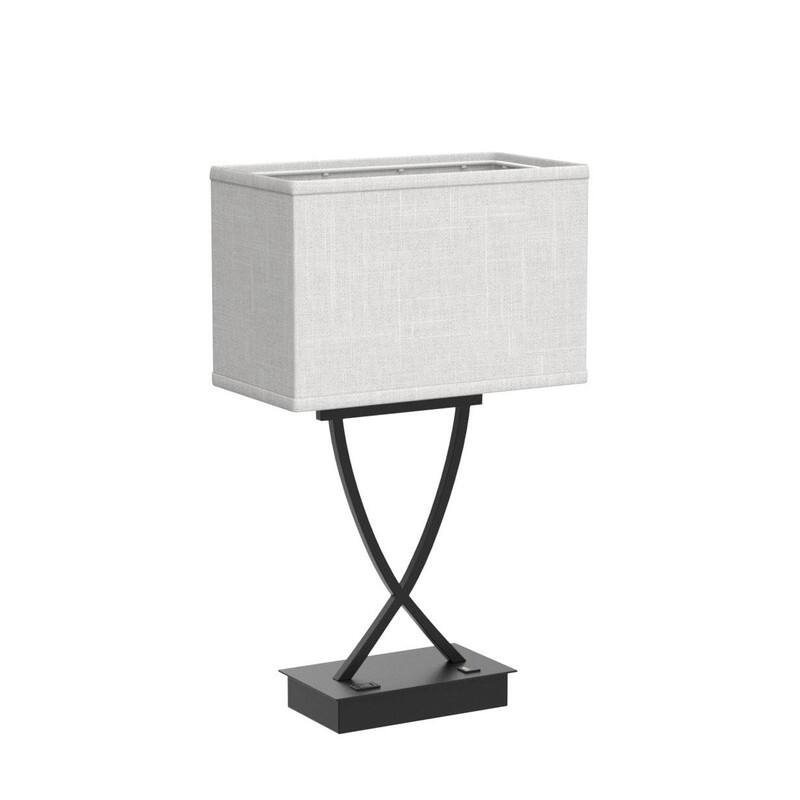 3-Way Dimmable Touch Control Medium Table Lamp with Type C/USB - 7"D x 12.2"W x 21.26"H