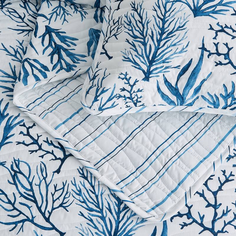 Linery & Co. Nautical Printed Reversible Quilt Set