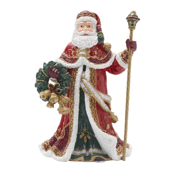 Fitz and Floyd Noel Holiday Santa Musical Figurine, 11 Inch