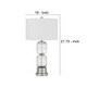 preview thumbnail 5 of 3, 28 Inch Fluted Glass Base Table Lamp, Dimmer, Clear - 6 L X 16 W X 18 H Inches