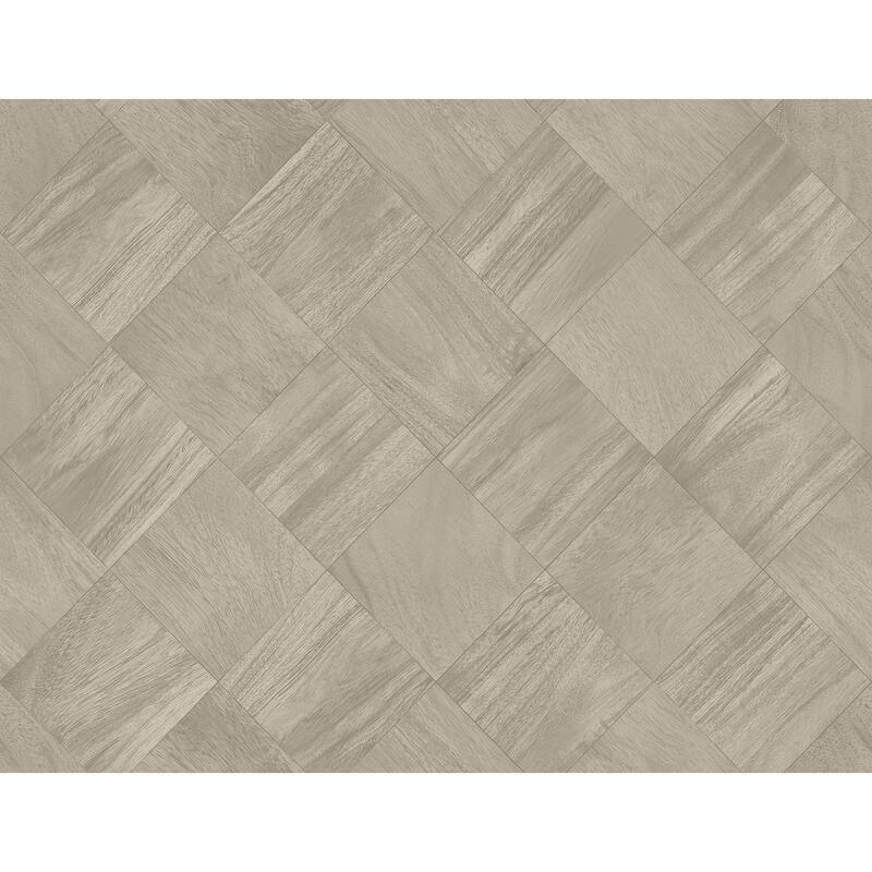 A-Street Prints Thriller Grey Wood Tile Wallpaper