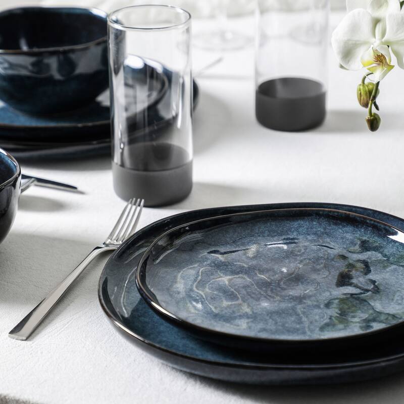 Stone Lain Mirella Stoneware, Borosilicate Glass Dinnerware Set