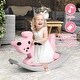 preview thumbnail 4 of 2, Rocking Horse Outdoor Rocking Toy with Music for Toddler Baby Kids Ages 1-3 Year Old Boy Girl Pink - 29''L x 14.6''W x 19.7''H