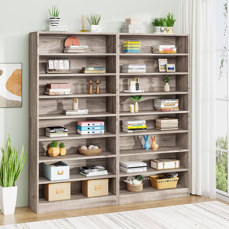 Bookcase, Open Display Storage Shelf, Organizer Cabinet Bookshelf Accent Shelving for Living Room, Home Office, Library, Bedroom