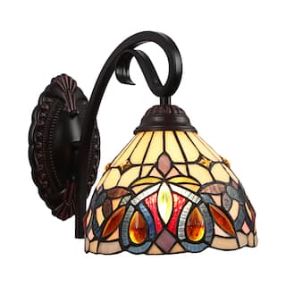 Tiffany Victorian Design 1-light Dark Bronze Wall Sconce