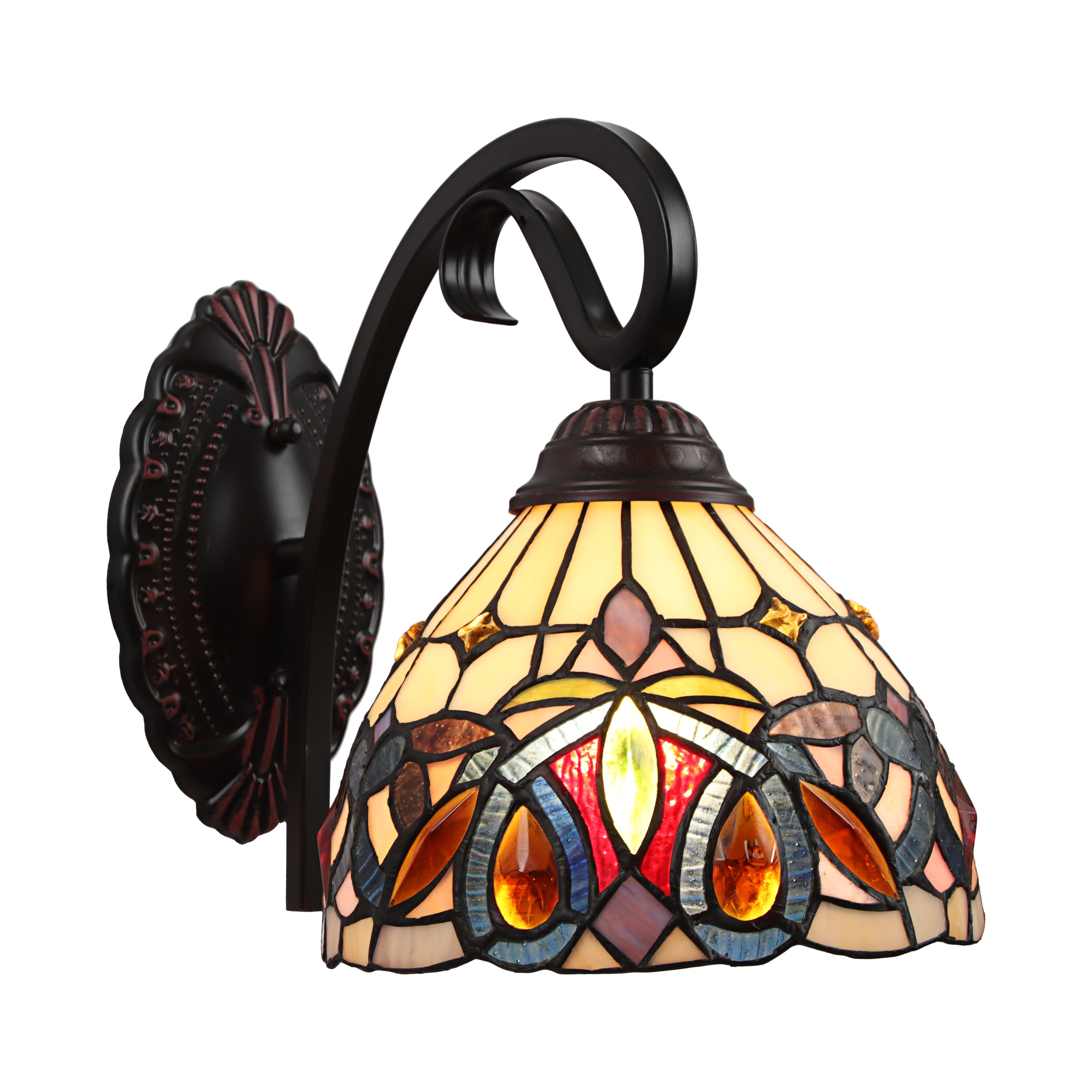 Tiffany Victorian Design 1-light Dark Bronze Wall Sconce