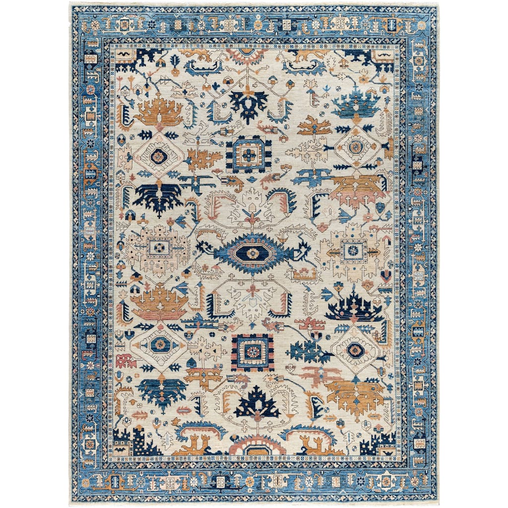 Serapi One-of-a-Kind Hand-Knotted Area Rug - Ivory - 8' 11" x 11' 10"