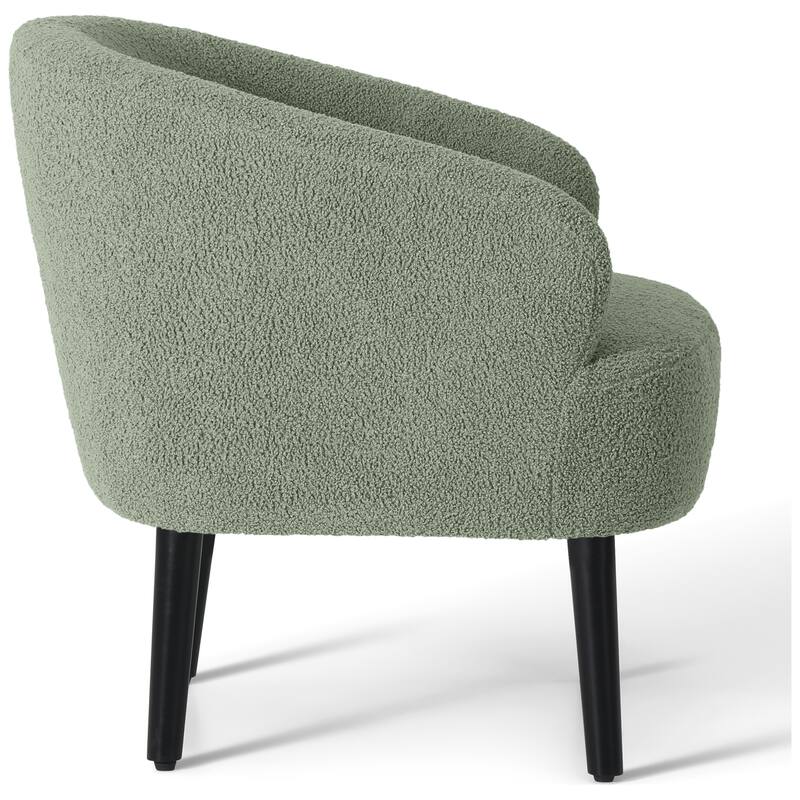 Bayville Sherpa Polyester Upholstered Faux Shearling Barrel Chair - (Set of 2)