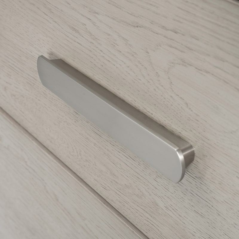 Furniture of America Weegin Modern 4-Piece White Oak Wood Panel Bedroom Set