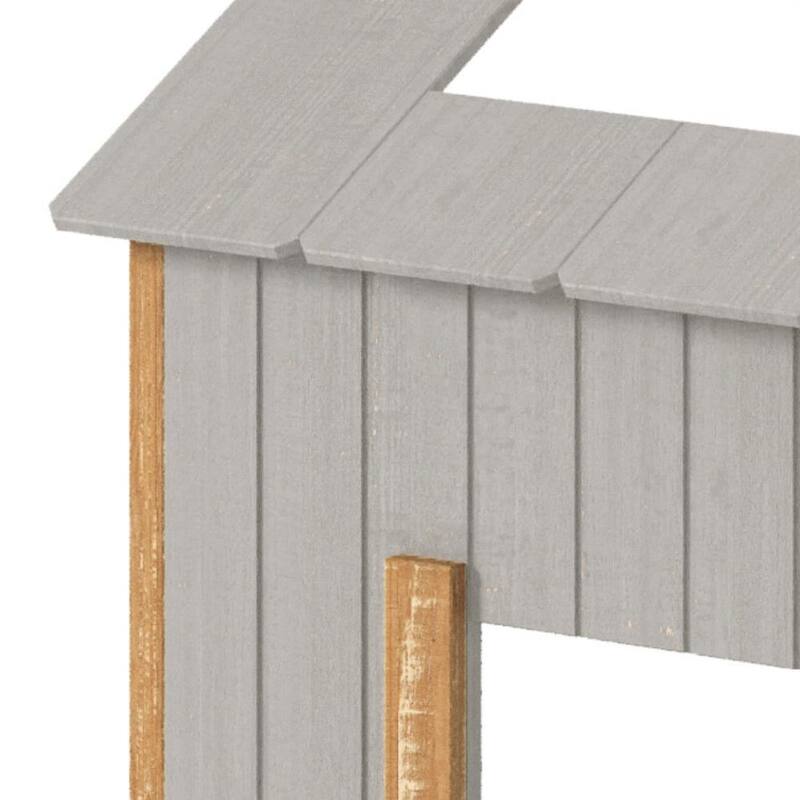 Distressed Rustic Twin House Floor Bed
