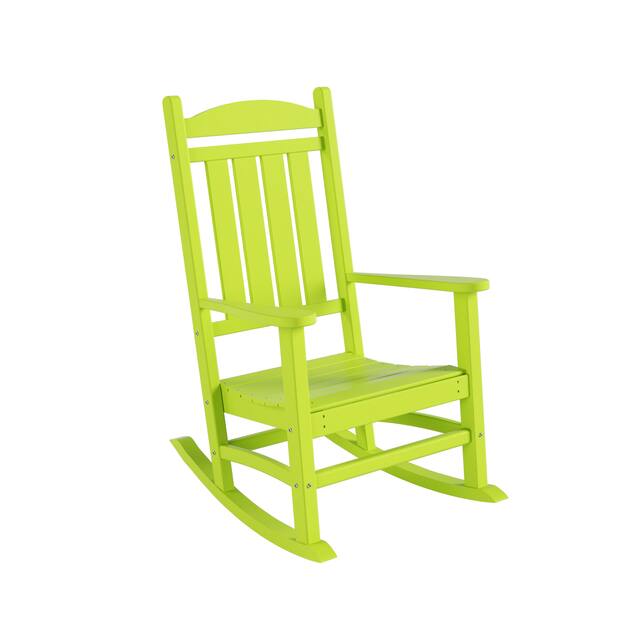 Laguna Traditional Weather-Resistant Rocking Chair - Lime