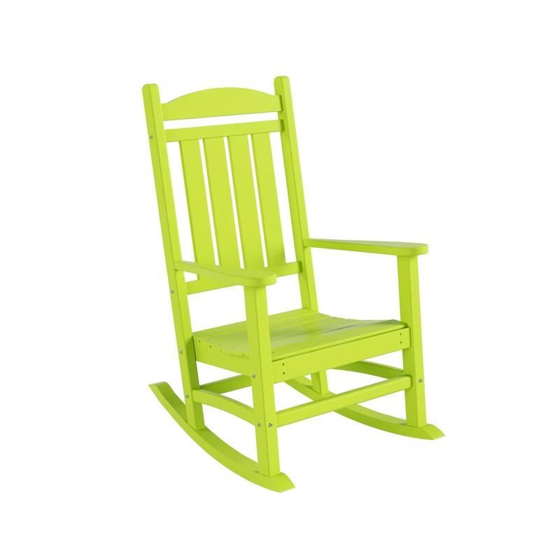 Laguna Hdpe All Weather Outdoor Patio Rocking Chair - Lime