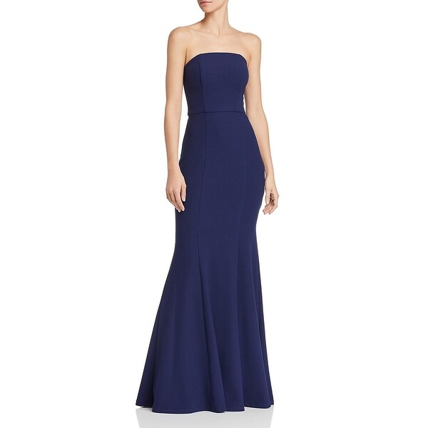 bariano strapless column gown
