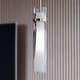 preview thumbnail 1 of 9, Vilo Contemporary Mini Pendant Ceiling Light White Glass 4.5-in W x 23.5-in H x 4.5-in D - Golden Brass