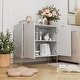 preview thumbnail 11 of 56, Clihome 2-Door Storage Media Accent Buffet Sideboard