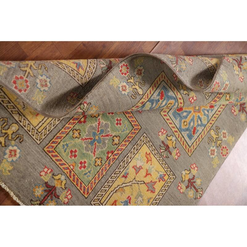 Kazak Oriental Accent Rug Hand-Knotted Geometric Wool Carpet - 3'5"x 5'0"