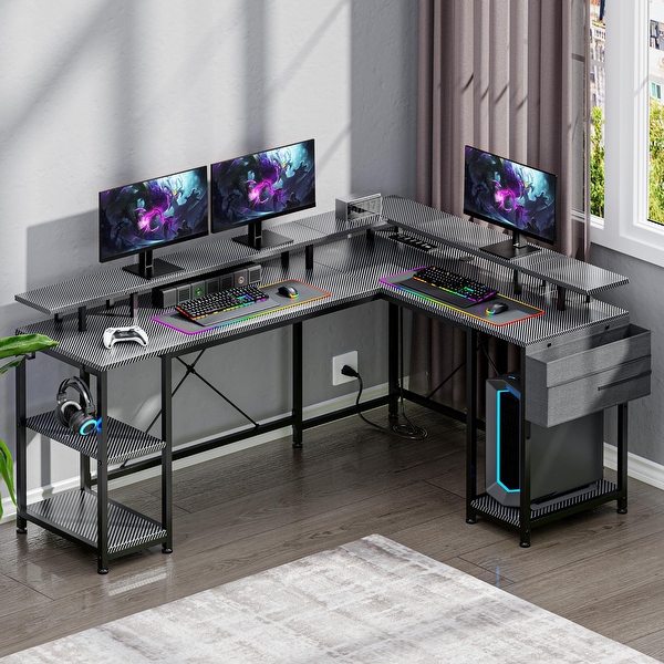 L Shaped Gaming Desk 95