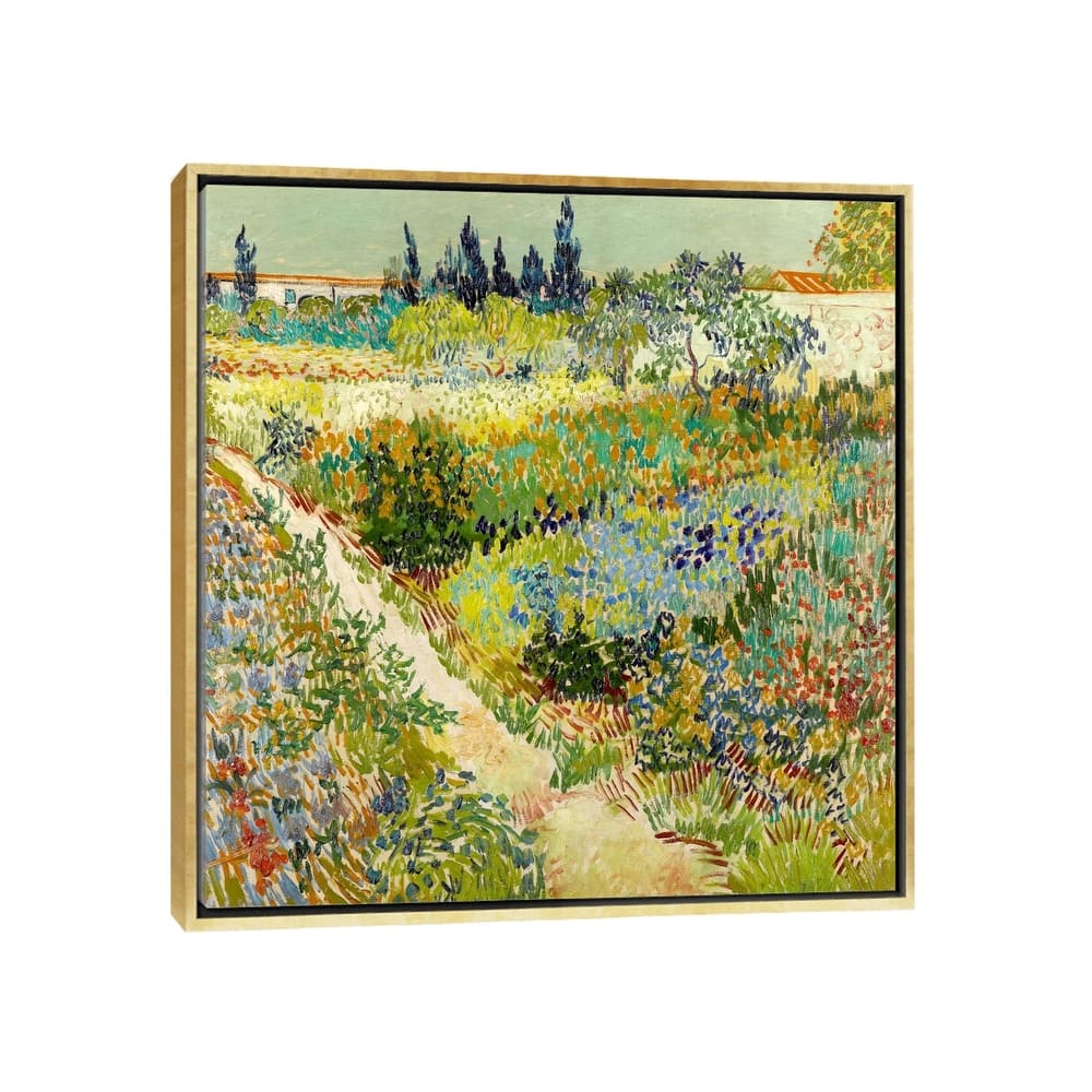 iCanvas "The Garden at Arles" by Vincent van Gogh Framed Canvas Print