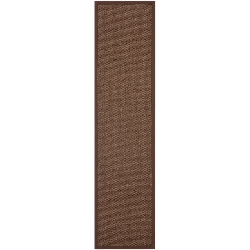 SAFAVIEH Natural Fiber Giesela Sisal Rug - 2'6" x 10' Runner - Chocolate