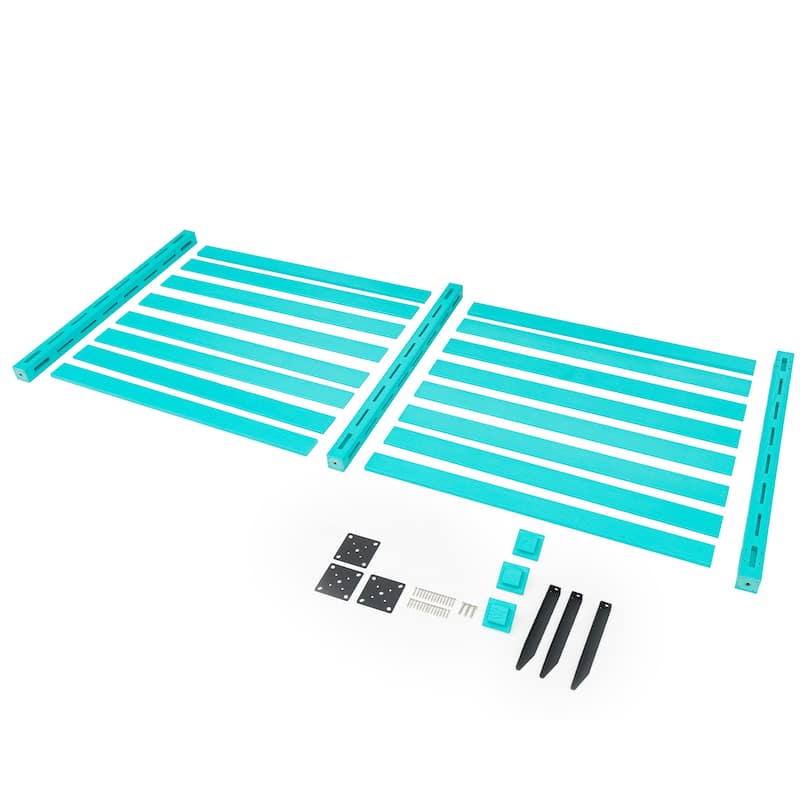 Courtyard Privacy Fence No Pit Digging Type, More Convenient For Outdoor Installation,2,4-Panel - 39.3 in. W x 35.6 in. H