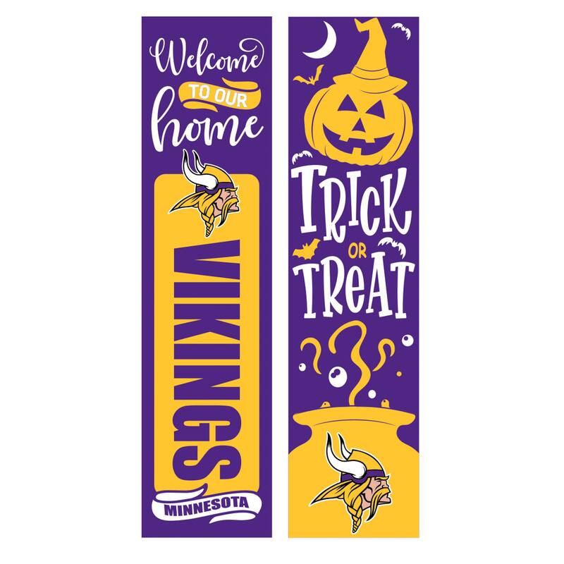 47" Double Sided Seasonal Porch Leaner, Minnesota Vikings - 47" x 11.25"